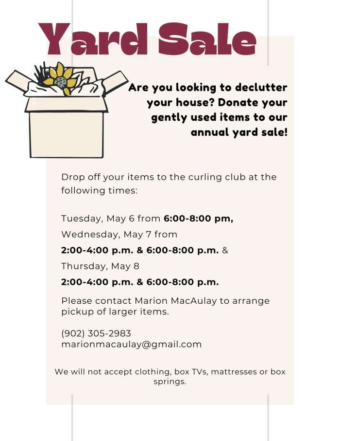 Yard Sale Donation Poster 2